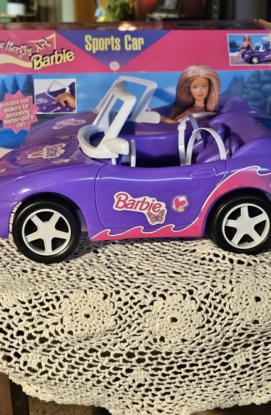 Barbie Purple 1998 Butterfly Art Sports Car